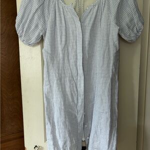 J.Crew Lilac and White Gingham Dress